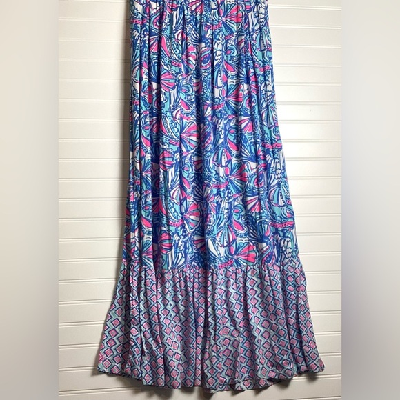 LILLY PULITZER Dress Girls XLarge For Target Floral  Maxi Fit & Flare Preppy - Picture 8 of 11